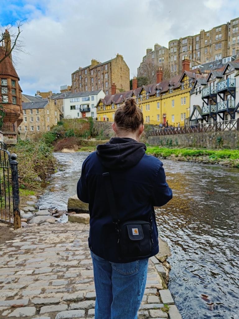 A photo of the back of Irina Dempsey in Edinburgh